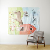 Tenture Bandeau de fond pour Baby Shower sur le thème des  (En situation (horizontale))