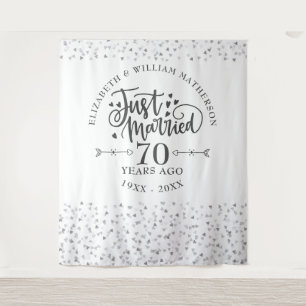 Tenture Bandeau de Mariage Frais 70e Anniversaire de Maria