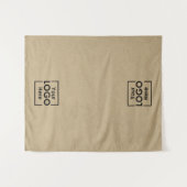 Tenture Bandeau de table Business 2 Logos Faux Kraft (Devant (Horizontal))