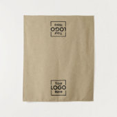 Tenture Bandeau de table Business 2 Logos Faux Kraft (Devant)