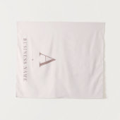 Tenture Bandeau de Table Marque d'Affaires Rose Fardée (Devant (Horizontal))