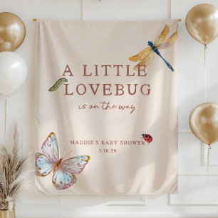 Tenture Banderole de Baby Shower Little Lovebug sur le che