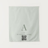 Tenture Banderole de table de code QR vert sauge pour les (Devant)