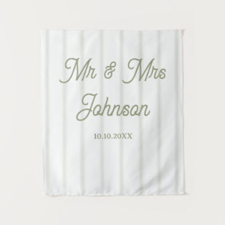 Tenture Banderole de table de mariage, bannière de tapisse