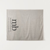 Tenture Banderole de table de société à monogramme personn (Devant (Horizontal))