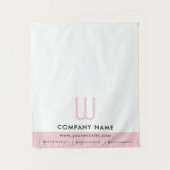 Tenture Banderole de table d'exposition initiale Logo Rose (Devant)