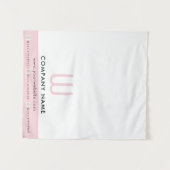 Tenture Banderole de table d'exposition initiale Logo Rose (Devant (Horizontal))