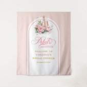 Tenture Banderole d'événement doré rosé pétale chic et pro (Devant)
