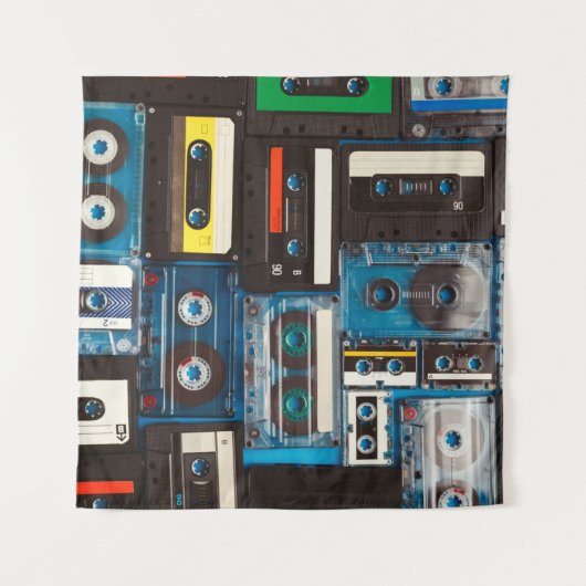 Tenture Bandes audio rétro (Devant (Horizontal))