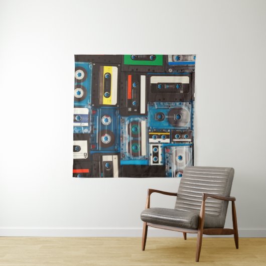 Tenture Bandes audio rétro (En situation (horizontale))