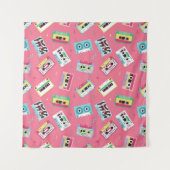 Tenture Bandes audio rétro : Style des années 80. (Devant (Horizontal))