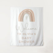 Tenture Bandes d'Affiche de bienvenue Baby shower arc-en-c (Devant)