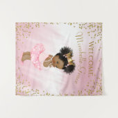 Tenture Bannière arrière-plan du Baby shower Princess Tutu (Devant (Horizontal))