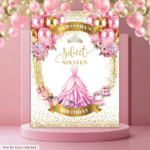 Tenture Bannière Classé Sweet sixteen Parties scintillant 