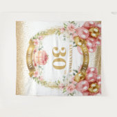 Tenture Bannière d'anniversaire Blush Gold pour 30 ans de  (Devant (Horizontal))
