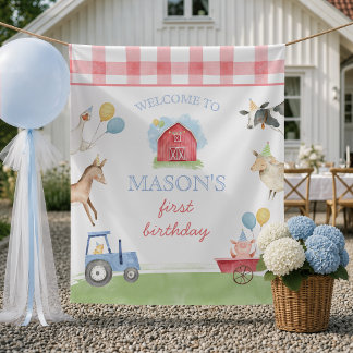 Tenture Bannière d'anniversaire de la ferme de la grange r