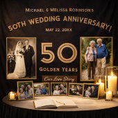 Tenture Bannière d'anniversaire de mariage 50 ans - Pho de