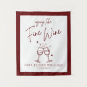 Tenture Bannière d'anniversaire de vin fin, Par (Devant)