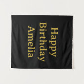 Tenture Bannière d'anniversaire personnalisée Drapeau de n (Devant (Horizontal))