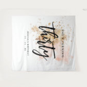 Tenture Bannière d'arrière-plan moderne Pink Gold 30th Bir (Devant (Horizontal))