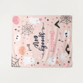 Tenture Bannière de 1er anniversaire de fantôme de Hallowe (Devant (Horizontal))