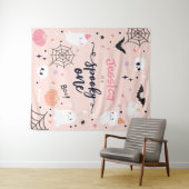 Tenture Bannière de 1er anniversaire de fantôme de Hallowe (En situation (horizontale))