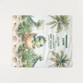 Tenture Bannière de Baby shower de Dinosaure Cute Bientôt (Devant (Horizontal))