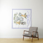 Tenture Bannière de Baby Shower Safari Violet Fond de Déco (En situation (horizontale))