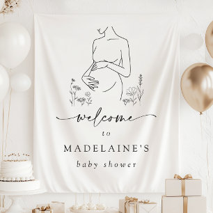 Tenture Bannière de bienvenue minimaliste du Baby shower