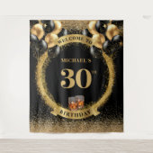 Tenture Bannière de célébration pour les 30 ans avec du Wh (Devant)