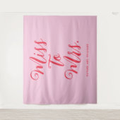 Tenture Bannière de célibataire rose et rouge Miss to Mrs  (Devant)