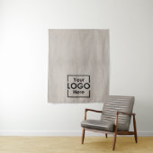 Tenture Bannière de chemin de table beige Logo d'entrepris (En situation)