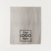 Tenture Bannière de chemin de table beige Logo d'entrepris (Devant)