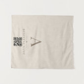 Tenture Bannière de chemin de table d'affaires Code QR en (Devant (Horizontal))