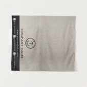 Tenture Bannière de chemin de table d'entreprise Linen Log (Devant (Horizontal))