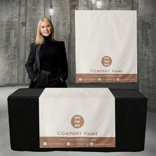 Tenture Bannière de coureur de table d'affaires Boho Logo
