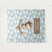 Tenture Bannière de décoration pour baby shower avec ours  (Devant (Horizontal))