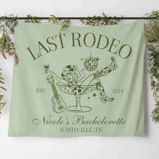 Tenture Bannière de dernier rodéo personnalisée pour enter