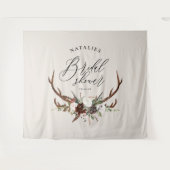 Tenture Bannière de douche de mariée florale à l'aquarelle (Devant (Horizontal))