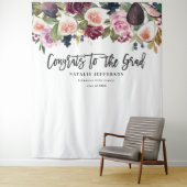 Tenture Bannière de félicitations de remise de diplôme flo (En situation)