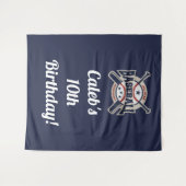 Tenture Bannière de fête d'anniversaire pour l'équipe d'ét (Devant (Horizontal))