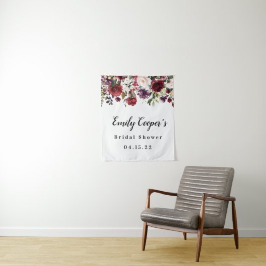 Tenture Bannière de Fête de Mariage Tissu Enseigne Tapisse (En situation)