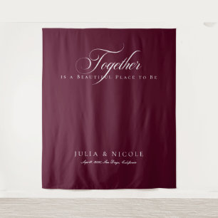 Tenture Bannière de fond de bienvenue pour mariage classiq
