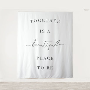 Tenture Bannière de fond de citation Mariage Tapissée