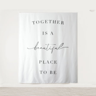 Tenture Bannière de fond de citation Mariage Tapissée