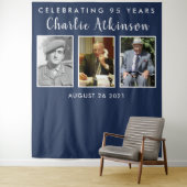 Tenture Bannière de fond de collage photo 95e anniversaire (En situation)