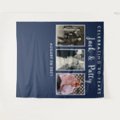 Tenture bannière de fond de collage photo d'anniversaire (Devant (Horizontal))