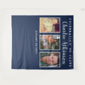 Tenture bannière de fond de collage photo d'anniversaire 4 (Devant (Horizontal))