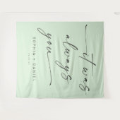 Tenture Bannière de fond de mariage avec citation "C'est t (Devant (Horizontal))