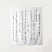 Tenture Bannière de fond de mariage biblique Romains 12:10 (Devant)